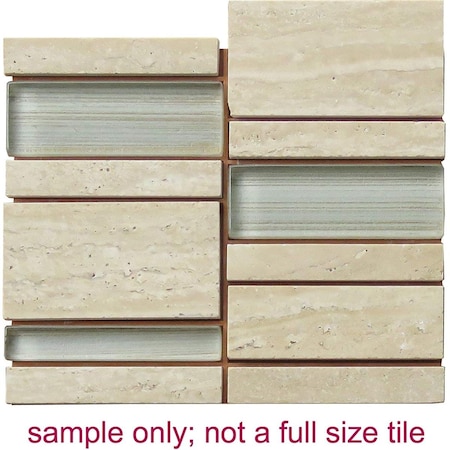 Intrend Tile Carrara Stone Linear Glass Blend NS020F